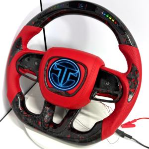 Volant en fibre de carbone pour <span class=keywords><strong>Dodge</strong></span> Charger Challenger Hellcat Charger Durango SRT <span class=keywords><strong>RT</strong></span> GT, accessoires de voiture - Product Image 2