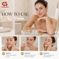 Pot en verre carré rechargeable de 200 ml (avec couvercle doré) adapté aux crèmes pour le visage, aux crèmes pour le corps et aux beurres corporels, logo personnalisé