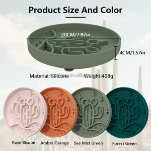 2025 Thiết Kế Mới Vòng Xương Rồng Silicone Duy Nhất Chậm Xuống Con Chó Con Lớn Pet Thức Ăn Chó Bát Chậm Trung Chuyển - Product Image 6