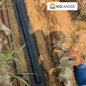 Ánodo de titanio recubierto de <span class=keywords><strong>MMO</strong></span> y <span class=keywords><strong>MMO</strong></span> de Ir-Ta-Ru personalizado de KIG usado en suelo y agua dulce y agua salada - Product Image 6