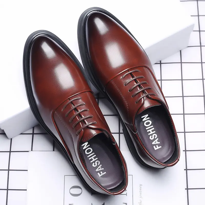 Cheap Various styles casual leather shoes plus size business formal shoes pointed toe lace-up wedding shoes for men