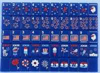 The Patriotic Line Tuiles de Mahjong de Luxe Portables Nouveau Style Empilable USA Patriot America
