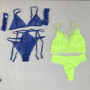 Deep Love Embroidery <strong>Mini</strong> Skirt Metal Chain Lace See Through Women Nightgowns Sexy Lingerie <strong>Bra</strong> and <strong>Panty</strong> Beige <strong>Set</strong> for Women - Product Image 4