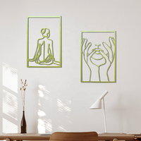 Art mural en métal islamique, décoration de la maison, métal doré créatif, intérieur de dame, accessoires modernes, décoration de la maison, Art