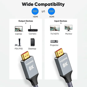 Câble HDMI2.1 personnalisé avec logo Xput, 48 Gbps, haute vitesse, <span class=keywords><strong>HDMI</strong></span> vers <span class=keywords><strong>HDMI</strong></span>, plusieurs longueurs : <span class=keywords><strong>0</strong></span>,5 m, 1 m, 1,5 m, 2 m, 3 m, 5 m pour PS5 - Product Image 6