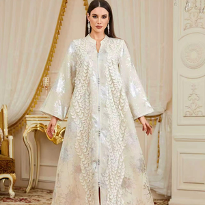 <span class=keywords><strong>Abito</strong></span> Abaya tradizionale da donna stile Casual da sera lungo per la casa e occasioni Dubai - Product Image 1