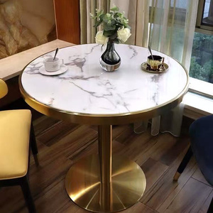 <span class=keywords><strong>Table</strong></span> de <span class=keywords><strong>bistrot</strong></span> classique de style français avec plateau rond en <span class=keywords><strong>marbre</strong></span> et base en <span class=keywords><strong>fonte</strong></span> à quatre pieds pour café et restaurant - Product Image 1