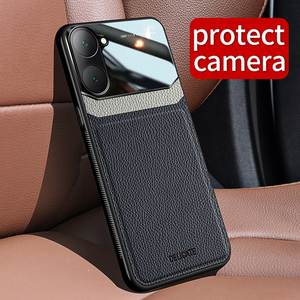 Étui de protection pour téléphone avec texture en cuir pour <span class=keywords><strong>vivo</strong></span> V20 SE V21 Y70S Y50 Y20 T1 NEX 3, protection de l'appareil photo, coque arrière antichoc - Product Image 4