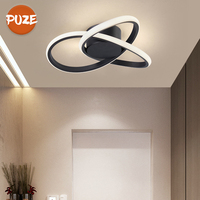 2025 baru 26w Besi Nordic lampu langit-langit Led Modern dekorasi Interior rumah cincin kamar tidur ruang tamu