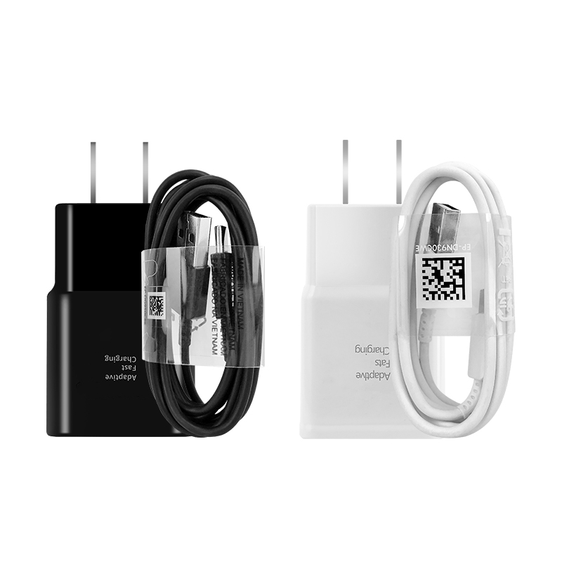 Original US Plug 15w Fast Usb Cell Phone Wall Charger with cable 5v 2a QC3.0 Quick Charging Wall charger for S8 S6