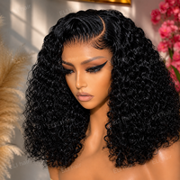 Perruques Courtes Bob Bouclées Kinky en Cheveux Humains, Lace Front HD Pas Chères, Perruques en Cheveux Vierges Brésiliens Mink, Fournisseur de Cheveux Bruts pour Propriétaires de Salons