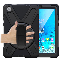 Lenovo Tab M8 8 pouces 2019-2021 étui en silicone souple avec bandoulière housse antichoc pour tablette TB-8505X 8505F 8506F