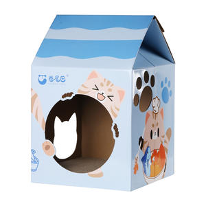 Tablero para rascar gato de papel corrugado duradero nido de gato plegable no fácil caída escombros reemplazable para gatos - Product Image 1