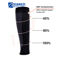 Chaussettes de sport imprimées numériquement, chaussettes de gym d'automne, chaussettes de compression tricotées, chaussettes mi-mollet de haute qualité