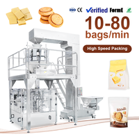 Machine d'emballage alimentaire entièrement automatique pour mélange de biscuits et de noix, machine d'emballage rotative à 8 stations pour sachets préformés