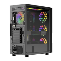 KINPOWER Boîtier de jeu Ordinateur Meilleure vente Bande lumineuse RVB en verre trempé Ordinateur de bureau Gaming