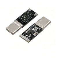 Conector USB Tipo C Macho, Monitor de Energía con Pantalla Digital, Cable de Soldadura para PCB, 12V 16P
