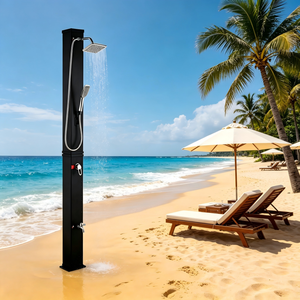 CYEN NOUVEAU Lancement <span class=keywords><strong>Prix</strong></span> Usine <span class=keywords><strong>Douche</strong></span> <span class=keywords><strong>Solaire</strong></span> Extérieure Autonome Carrée Noire Écologique 40L pour Plage, <span class=keywords><strong>Piscine</strong></span> et Jardin - Product Image 4