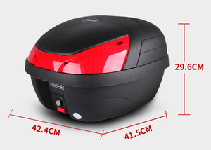 JIADERUI 28L PP製バイク用トップケース 防水クイックリリース バイク収納ボックス バックレスト付きトップラック - Product Image 3