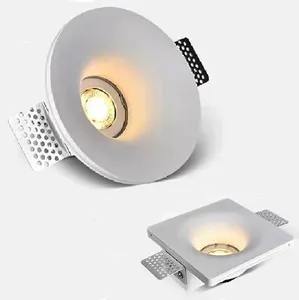 Free Sample 50000 Hours Service Life Gu10 Plaster Light Body Modern 7w10w Recessed Downlight Indoor Ceiling Gypsum Lights