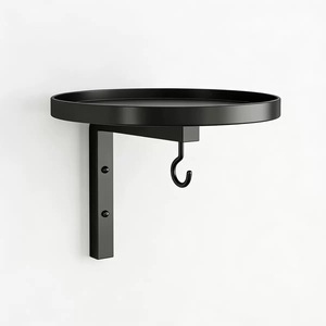 Mensola in Metallo <span class=keywords><strong>da</strong></span> Parete per Piante con Ganci, Porta Vasi <span class=keywords><strong>da</strong></span> Interno, Vassoio per Bagno <span class=keywords><strong>Uccelli</strong></span> <span class=keywords><strong>da</strong></span> Esterno per Balcone e Giardino - Product Image 3