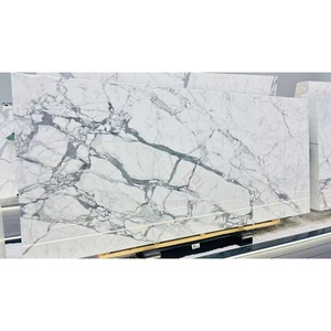 Dalle de marbre Statuario Bianco <span class=keywords><strong>grand</strong></span> <span class=keywords><strong>format</strong></span> pour tables consoles design et socles de <span class=keywords><strong>table</strong></span> <span class=keywords><strong>basse</strong></span> - Product Image 1