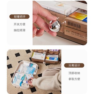 Home Use Medicine Box Large Capacity Multi Layer Transparent Portable Storage Case With Combination Lock For Family First Aid - Product Image 4