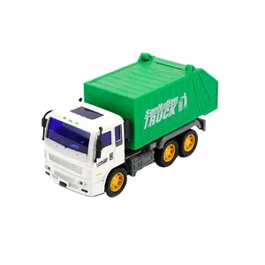 热卖儿童车库卡车玩具废物管理回收卡车玩具垃圾桶集装箱自卸车回收