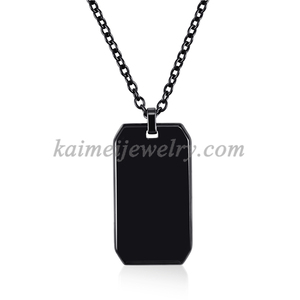 <span class=keywords><strong>Collana</strong></span> vuota in acciaio inossidabile <span class=keywords><strong>con</strong></span> ciondolo per medagliette per cani lisce personalizzate di moda classica per uomo - Product Image 4