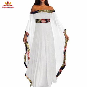 Meilleure vente <span class=keywords><strong>Bazin</strong></span> Riche blanc <span class=keywords><strong>robe</strong></span> en dentelle africaine patchwork tissu imprimé à la cire robes femmes le prix le plus compétitif - Product Image 3