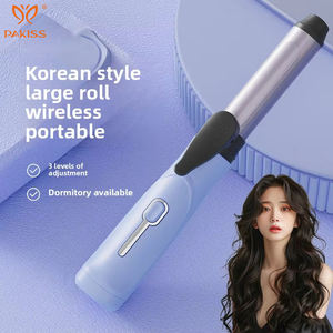 Boucleur automatique sans fil |   Fer à friser chauffant en céramique rechargeable avec écran LCD, 3 réglages de température, automatique - Product Image 1