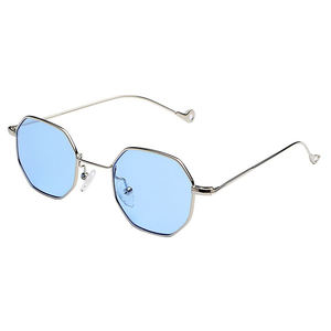 vintage small square metal sunglasses men women stylish ocean