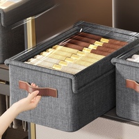 Boîte de rangement pour vêtements avec couvercle, pliable, pour la maison, grande capacité, pour vêtements et pantalons