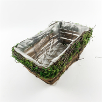 OEM écologique 100% pots de jardin faits à la main en écorce de saule et rotin kit de pots de fleurs suspendus minimalistes pour plantes de bureau en plein air