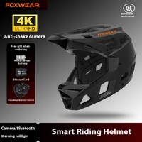FOXWEAR-Casque complet intelligent avec caméra 4K et Bluetooth, nouvel état, matériau PP pour équipement de montagne et de vélo