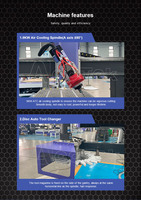 Routeur CNC 4 axes 1325 ATC AKM1325-4A pour le travail du bois avec tête pivotante pour la sculpture et la découpe de surfaces courbes