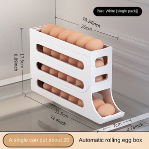 4-tầng trượt loại trứng lưu trữ container 4-lớp nhà bếp tủ lạnh tổ chức hộp lưu trữ giá cho trứng lưu trữ - Product Image 2