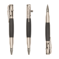 Stylo à bille en métal de style tactique - Corps multi-designs (camouflage/grain de bois/caoutchouc) Stylo pistolet à action par culbuteur de qualité supérieure