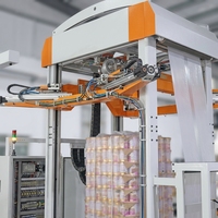 Machine d'emballage automatique à film étirable à froid pour palettes de céréales et aliments, ligne d'emballage de palettes entièrement automatique
