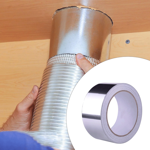 Heavy Duty Waterproof Aluminum Foil Tape Adhesive Sticker Heat-Resistant Acrylic Adhesive 5cm*20m Ductwork Patching Furnace Hvac