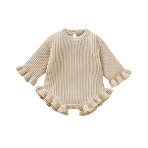 Mimixiong <span class=keywords><strong>2026</strong></span> OEKO-TEX Ropa de Punto para Bebés, Mono de Algodón con Nombre Bordado, Borde con Volantes, Regalo para <span class=keywords><strong>Baby</strong></span> Shower - Product Image 4