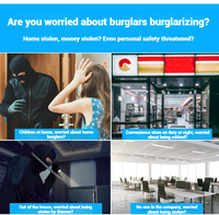 Tuya WiFi Sensor Gerak Pintu/Jendela Alarm untuk Sistem Rumah Pintar Bel Pintu Multifungsi Bahan ABS Portabel Kontrol Aplikasi 80B