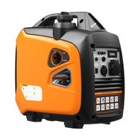 Générateur d'énergie portable à double carburant 2KW avec fil de cuivre 100%, inverseur, démarrage électrique, pour camping-car et usage domestique, générateur 60V DC