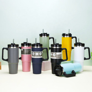 Custom 30oz Sport Travel Steel Tumbler Mugs and Cup 30 oz Tumblers Cup logo <b>with</b> <b>Straw</b> Handle Wholesale - Product Image 2