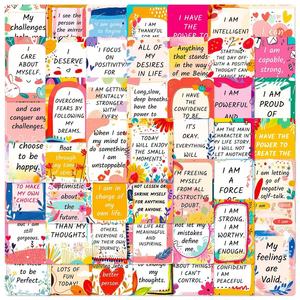 50 шт. вдохновляющих цитат и заметок, водонепроницаемые наклейки из ПВХ для творчества, для блокнота, кружки, чемодана, канцелярской коробки - Product Image 1