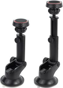 Support magnétique réglable pour téléphone de voiture avec support métallique et fixation ventouse pour pare-brise, console de tableau de bord, chargeur portable - Product Image 1