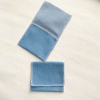 Pochette en toile bleu ciel recyclable OEM pour bijoux, sac cadeau pour boucles d'oreilles et bagues avec logo personnalisé