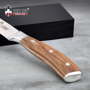 Couteau à Steak allemand 1.4116 en acier inoxydable <span class=keywords><strong>de</strong></span> 5 pouces avec manche en bois d'olivier couteau à viande - Product Image 4