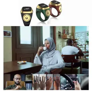 Anel inteligente iqibla tasbih zikr muçulmano islâmico eletrônico digital contador tasbeeh anel inteligente tasbih