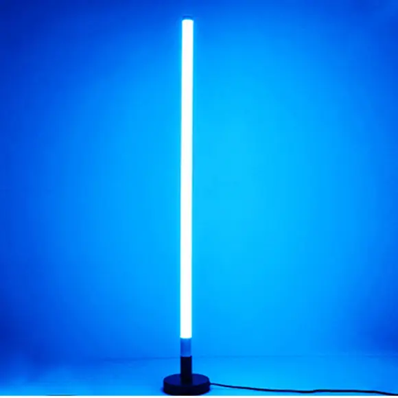 Lámpara decorativa de pie para el suelo, tubo de luz LED de 220v, 18w, t8, 3 pies, 4 pies, RGB, rojo, verde, azul, rosa, venta al por mayor de fábrica